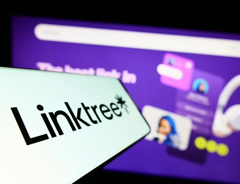 Photo of Linktree website and logo